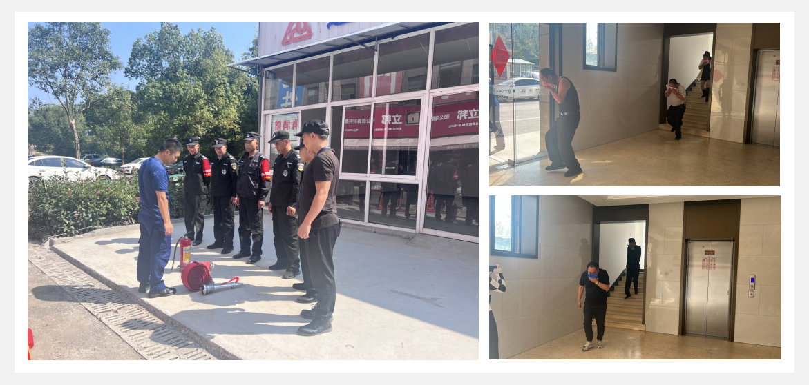 產(chǎn)業(yè)園與瓶窯鎮(zhèn)專(zhuān)職消防人員開(kāi)展消防逃生演練