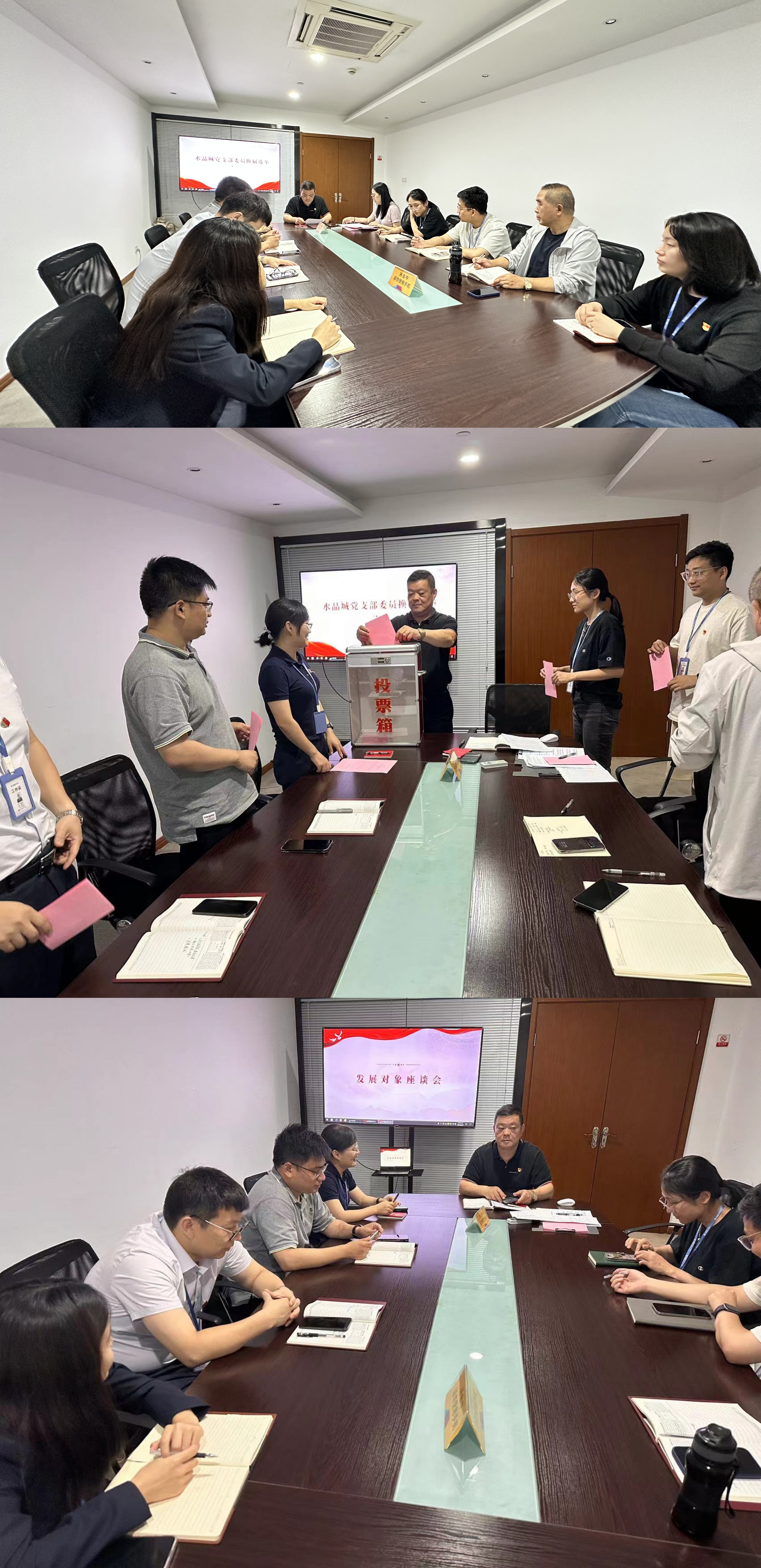 水晶城召開黨支委換屆選舉及發(fā)展對象座談會